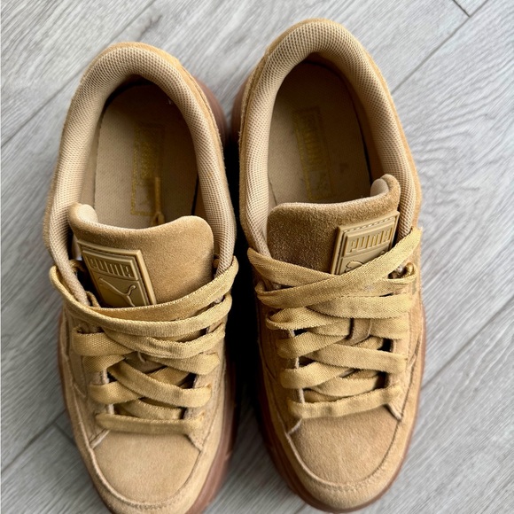 Puma Women's Suede Platform Sneakers - Caramel/Tan - Picture 3 of 5
